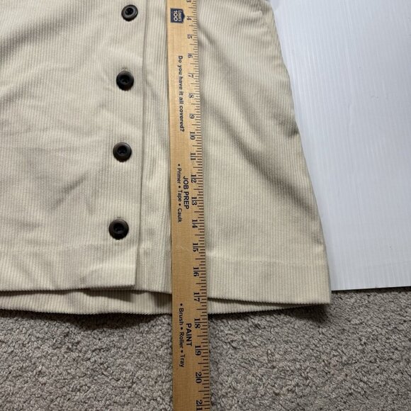 Melrose Market Corduroy Mini Skirt XXS Ivory Button Front Pockets Fall Casual - Picture 7 of 9